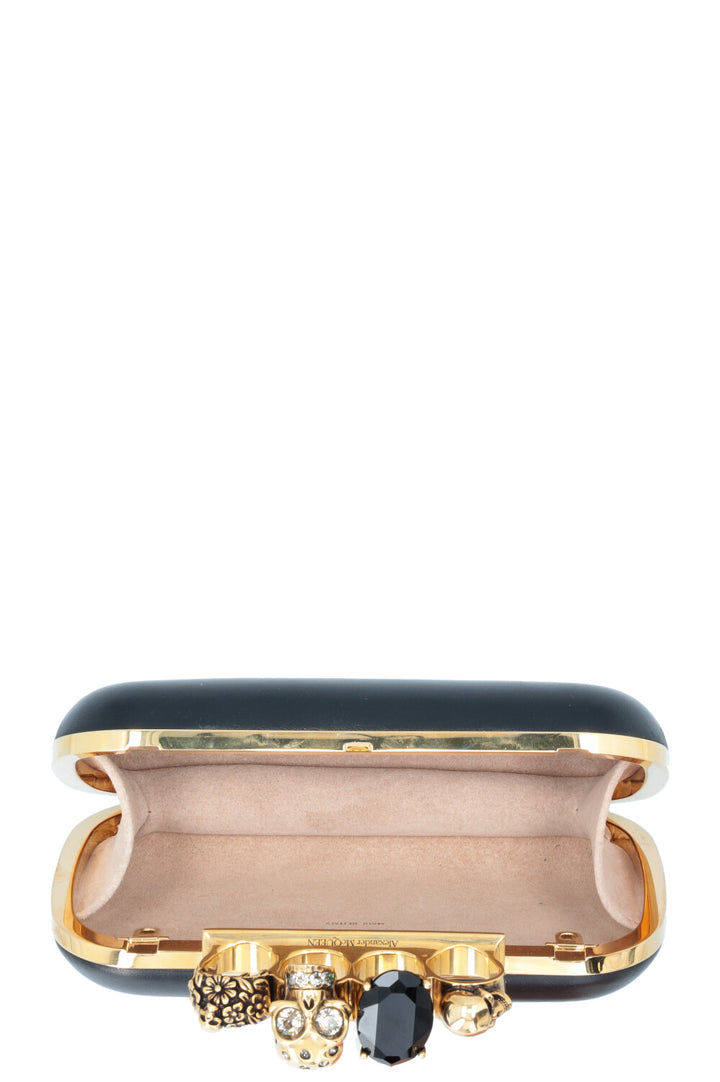 ALEXANDER MCQUEEN Pochette Knuckle Box noire