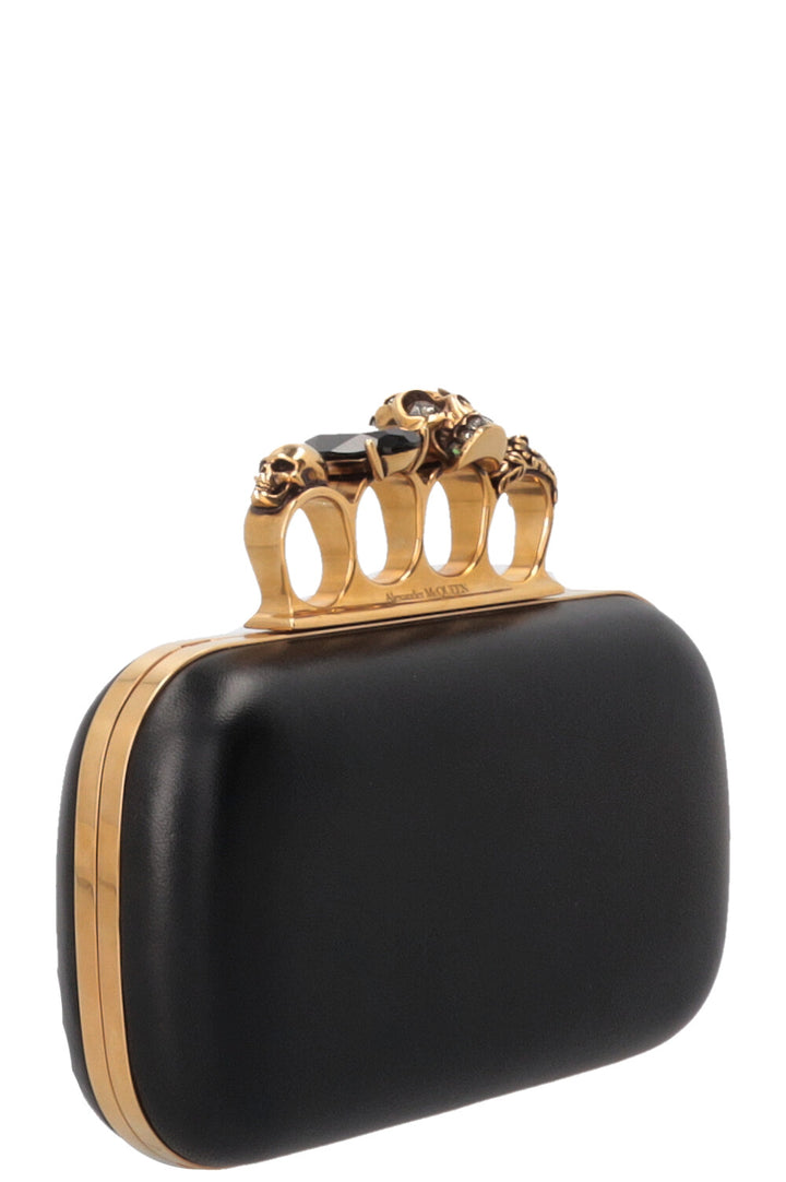 ALEXANDER MCQUEEN Pochette Knuckle Box noire