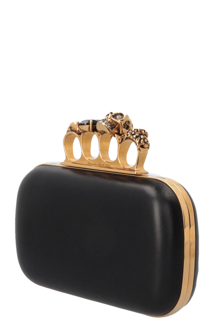 ALEXANDER MCQUEEN Pochette Knuckle Box noire