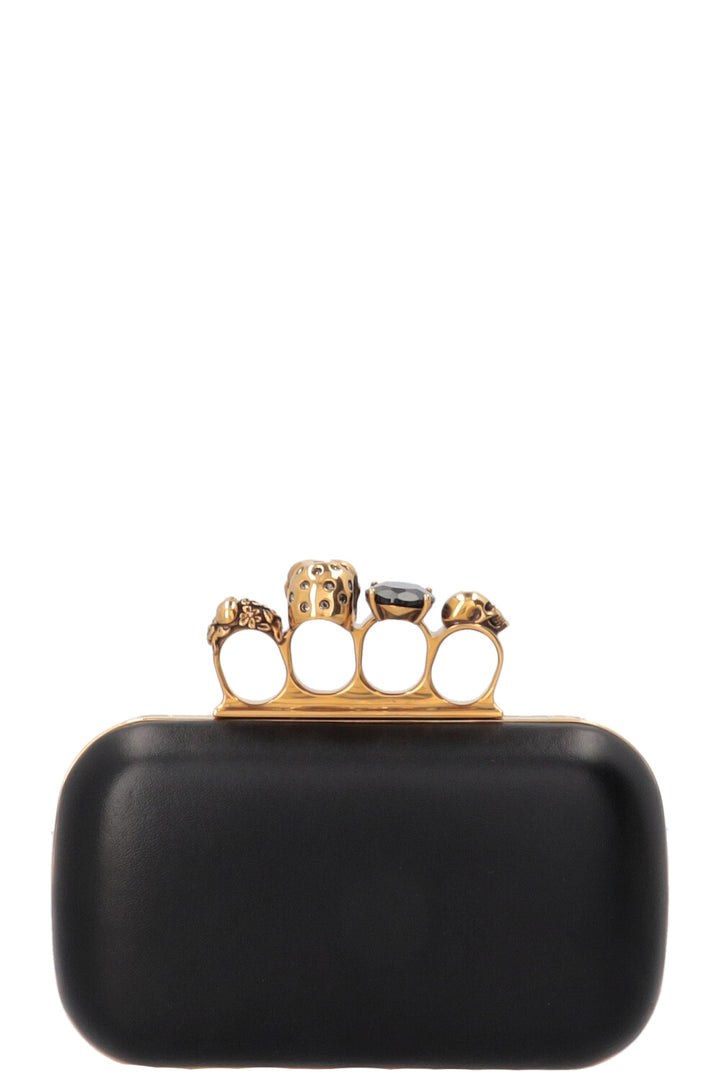 ALEXANDER MCQUEEN Pochette Knuckle Box noire