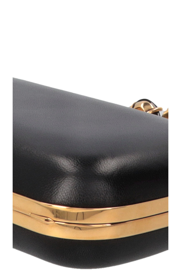 ALEXANDER MCQUEEN Pochette Knuckle Box noire