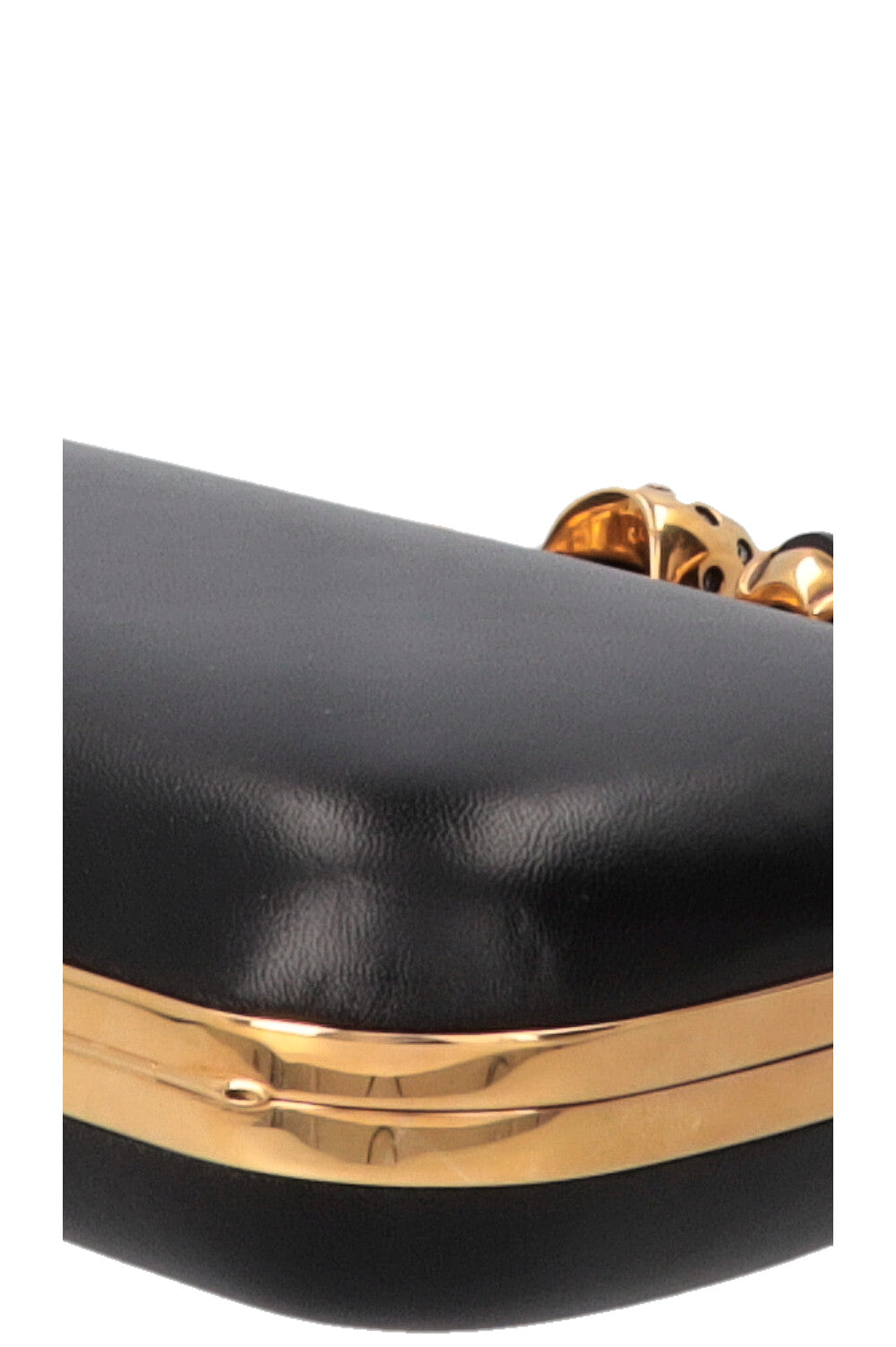 ALEXANDER MCQUEEN Pochette Knuckle Box noire