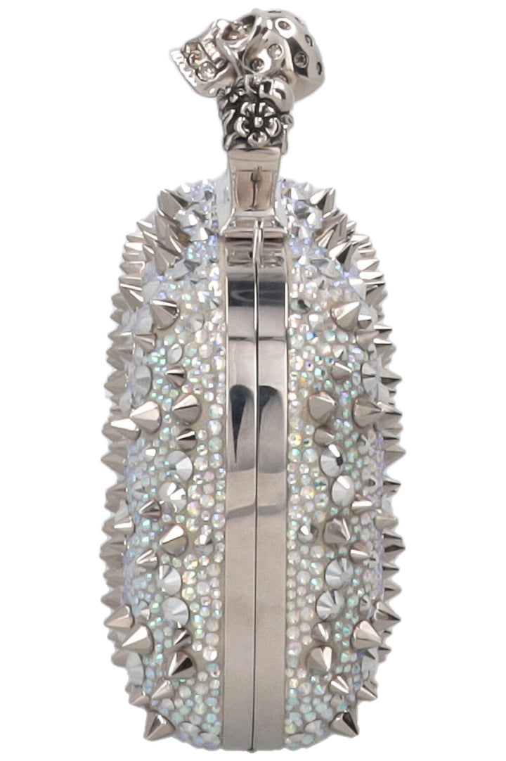 ALEXANDER MCQUEEN Skull Knuckle Spike Clutch Silver