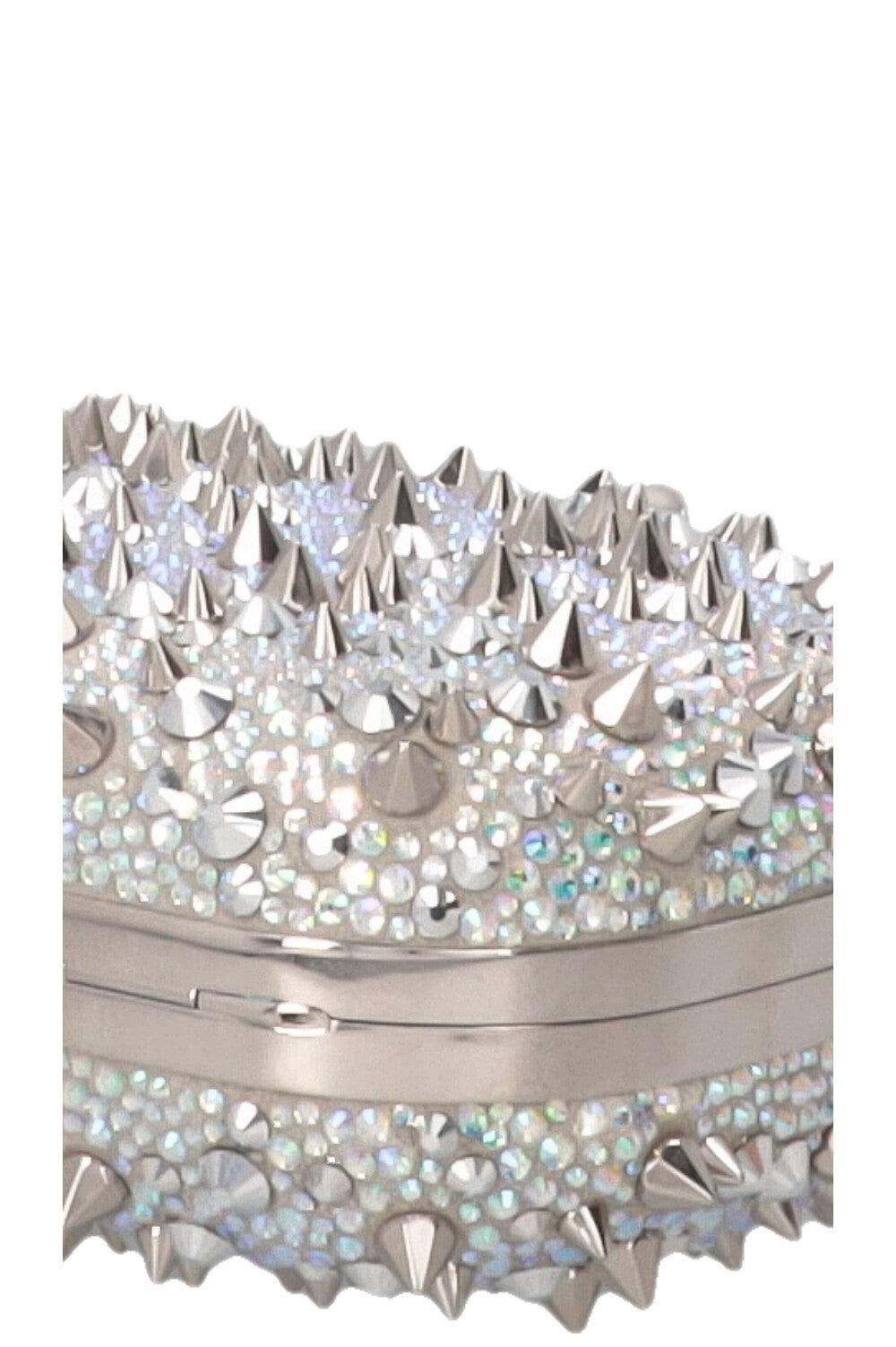 ALEXANDER MCQUEEN Skull Knuckle Spike Clutch Silver