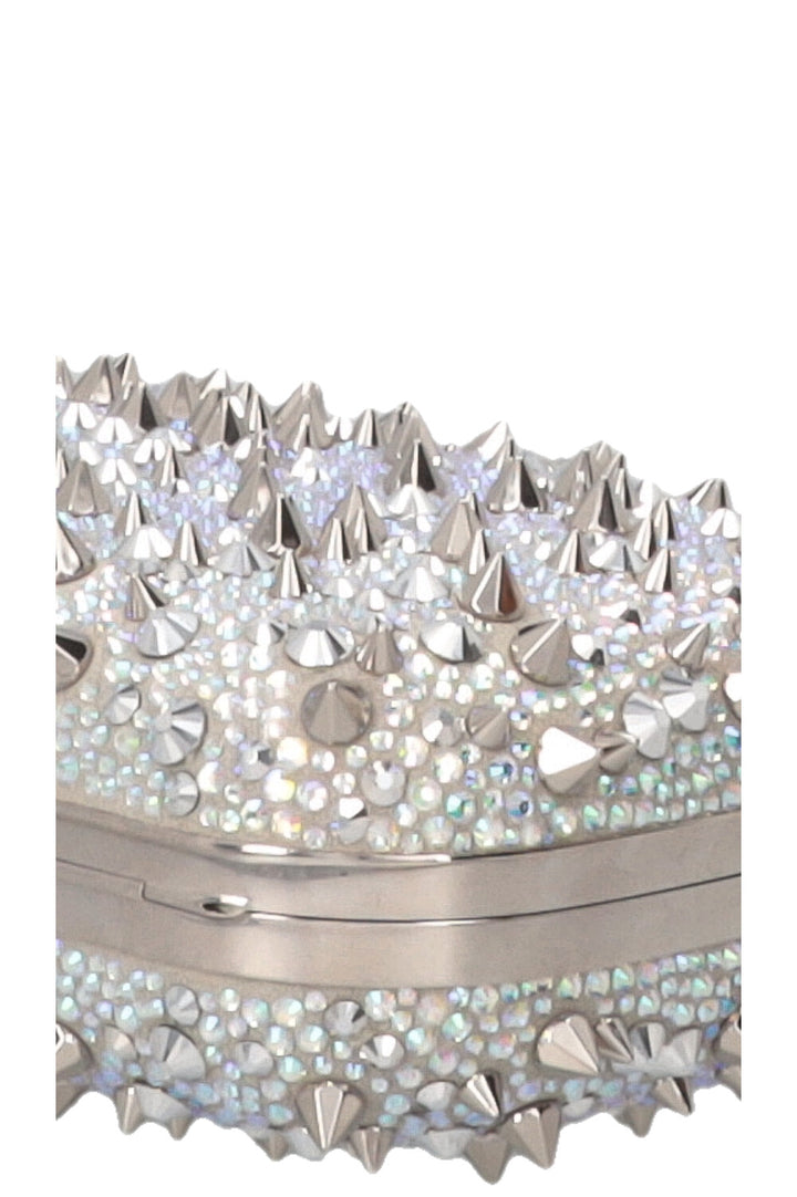 ALEXANDER MCQUEEN Skull Knuckle Spike Clutch Silver