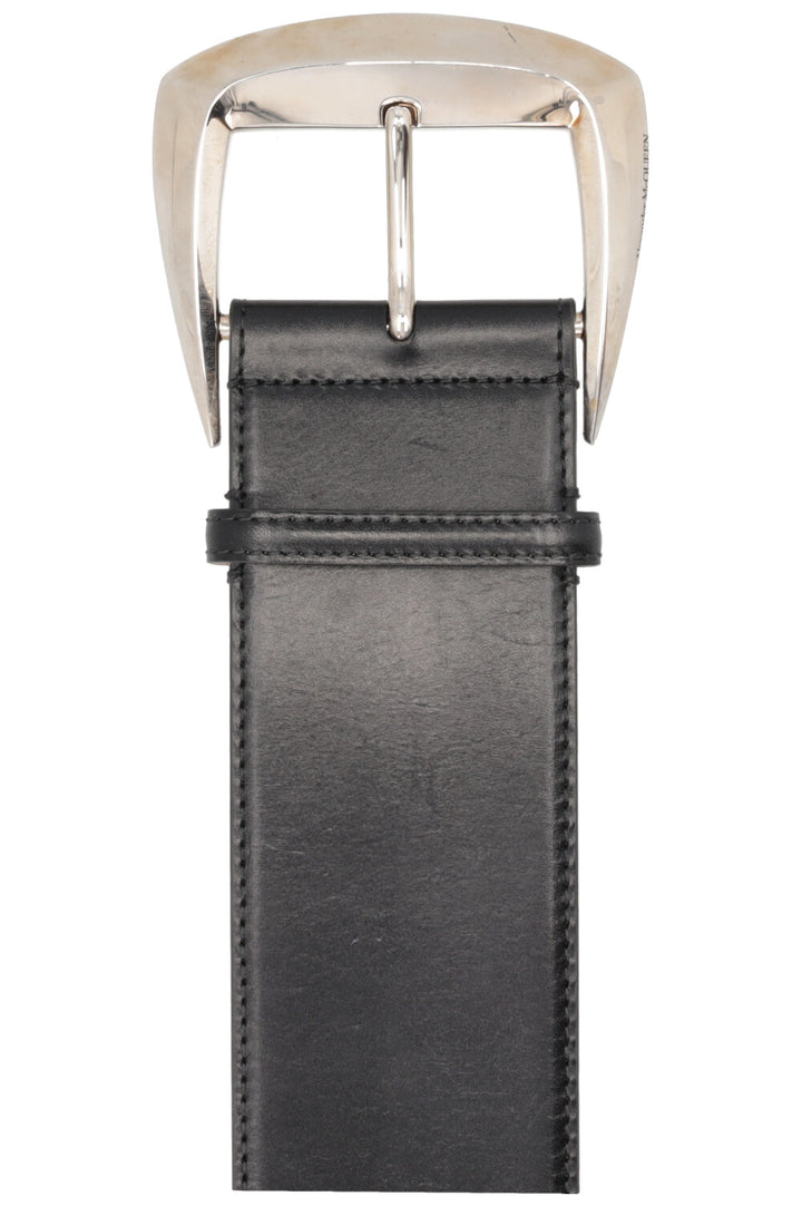 ALEXANDER MCQUEEN Geometric Buckle Belt Black