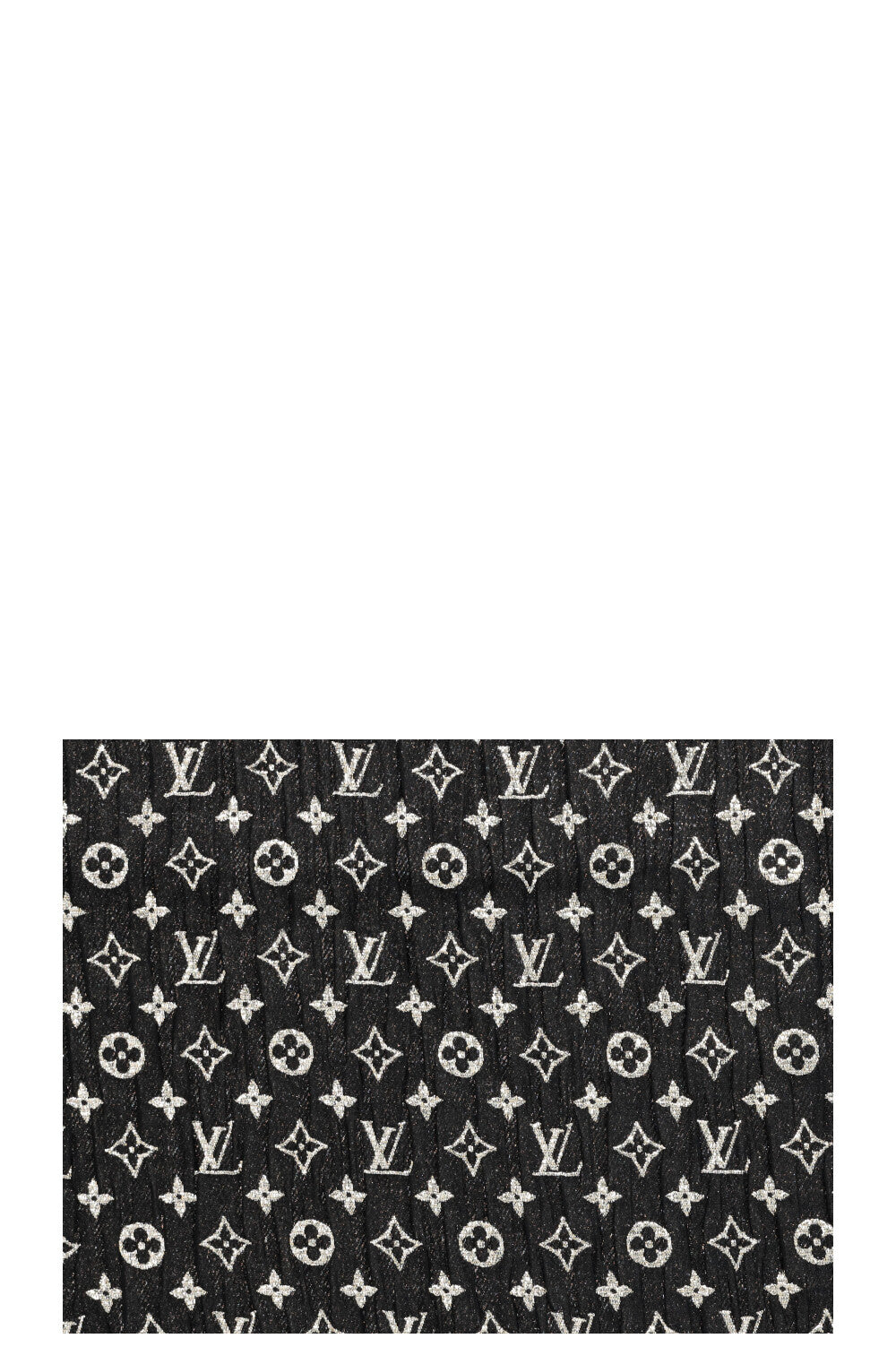 LOUIS VUITTON Stole Scarf MNG Black Lurex