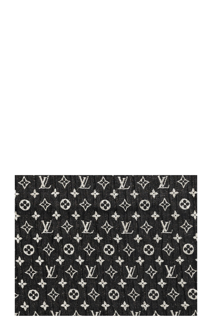 LOUIS VUITTON Stole Scarf MNG Black Lurex