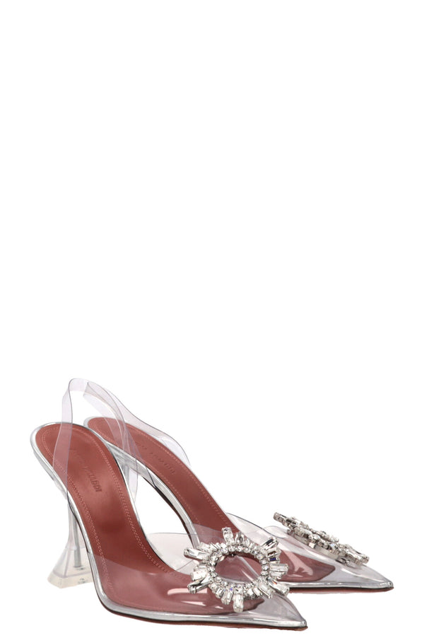 AMINA MUADDI Begum Crystal Heels PVC Transparent
