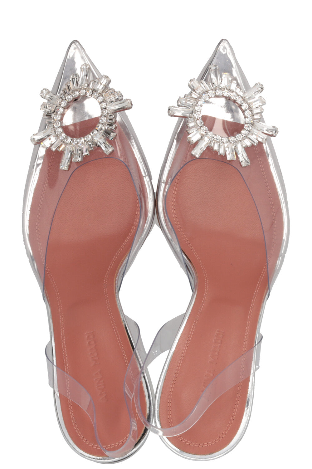 AMINA MUADDI Begum Crystal Heels PVC Transparent