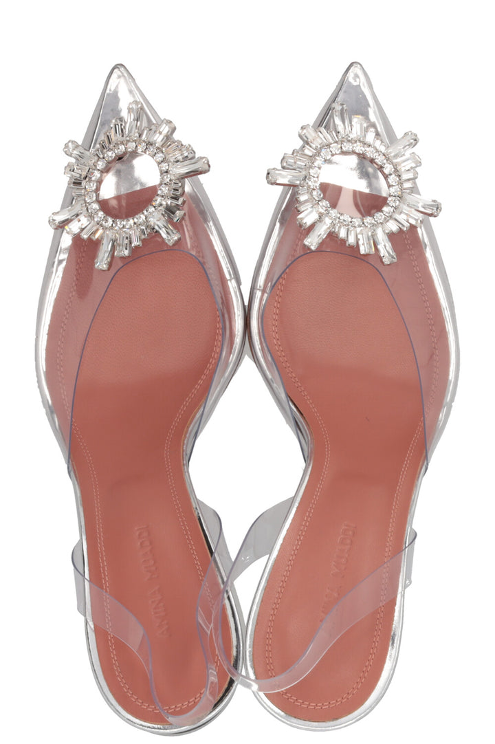 AMINA MUADDI Begum Crystal Heels PVC Transparent