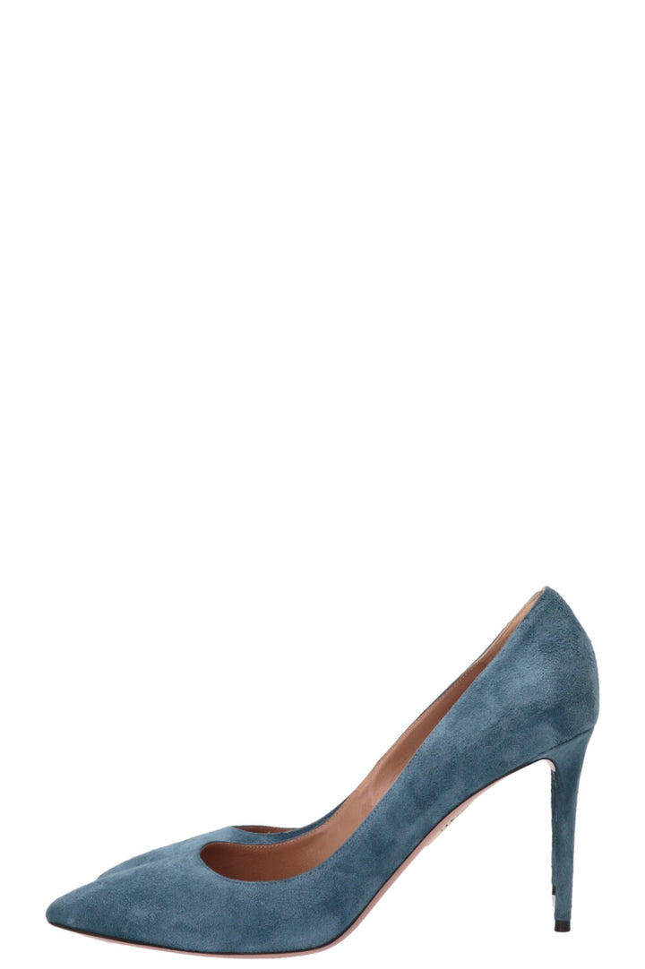 AQUAZZURA Purist Pumps Suede Blue