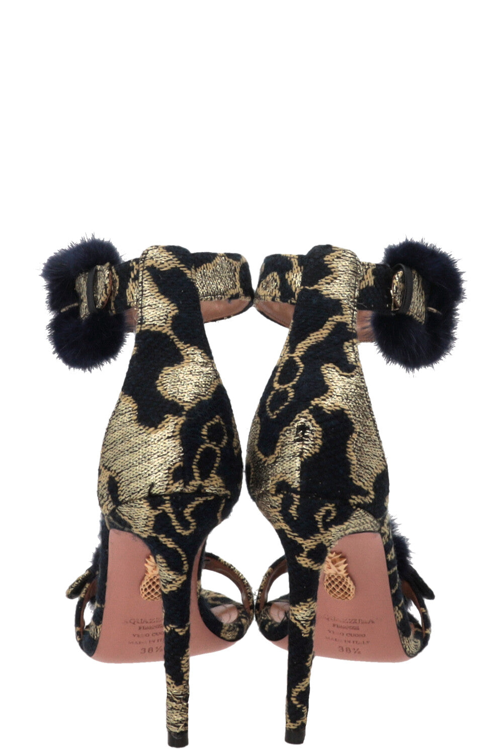Sandales AQUAZZURA Sinatra 105 Mink Navy