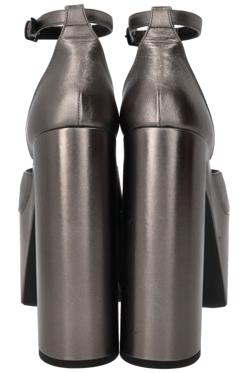 BALENCIAGA Camden Sandals Leather Silver