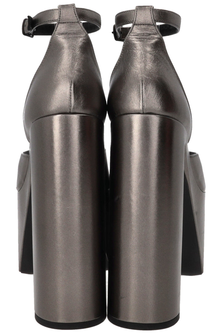 BALENCIAGA Camden Sandals Leather Silver