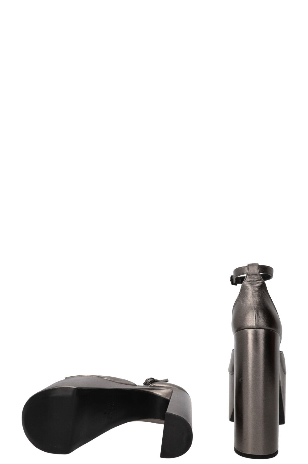 BALENCIAGA Camden Sandals Leather Silver