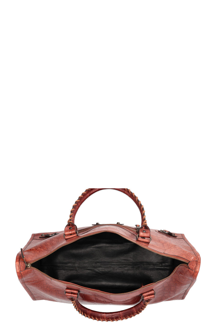 Sac Balenciaga City XL en alligator cognac