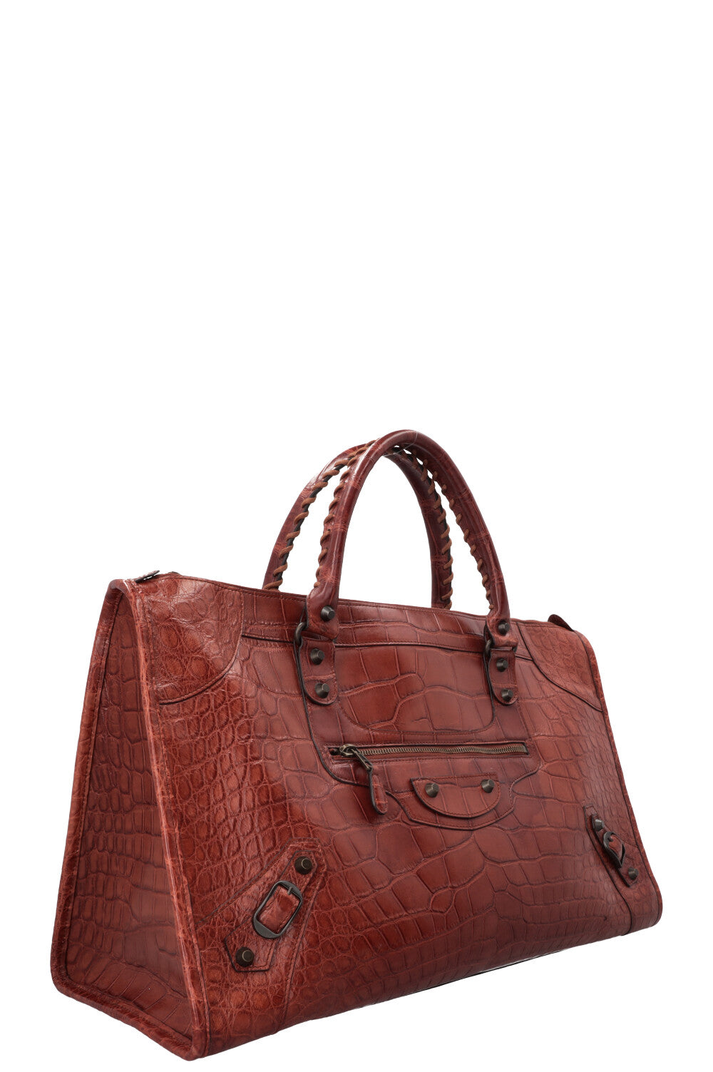 Sac Balenciaga City XL en alligator cognac