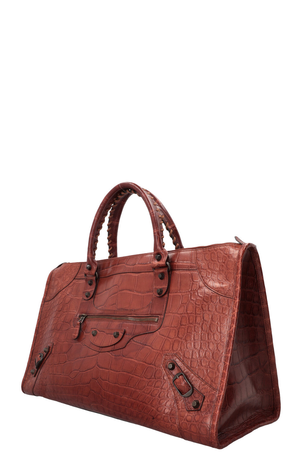 Sac Balenciaga City XL en alligator cognac