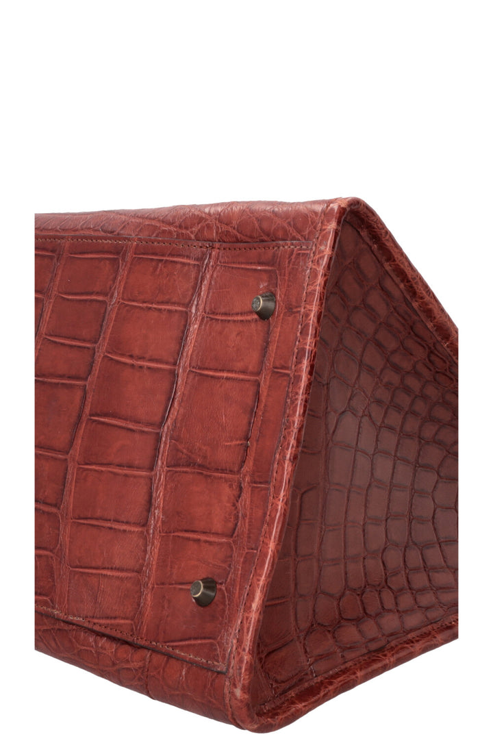 Sac Balenciaga City XL en alligator cognac