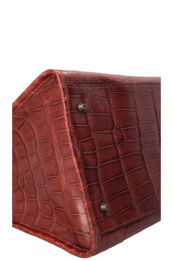 Sac Balenciaga City XL en alligator cognac