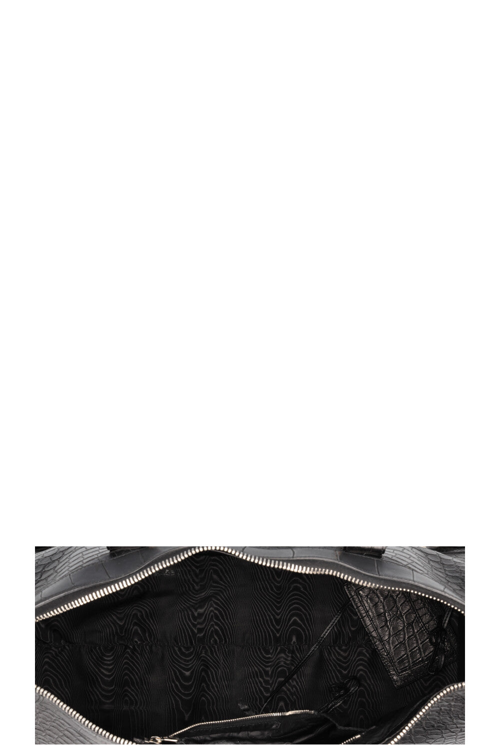 BALENCIAGA City Weekender Bag Alligator Black