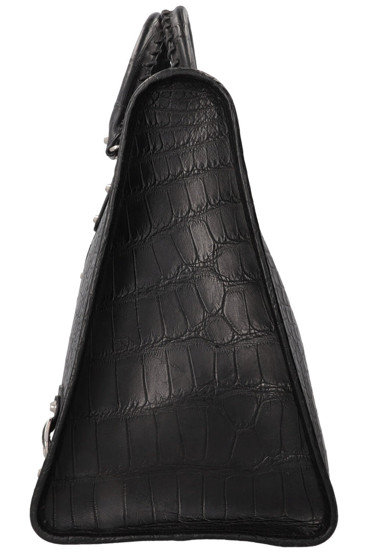 BALENCIAGA City Weekender Bag Alligator Black