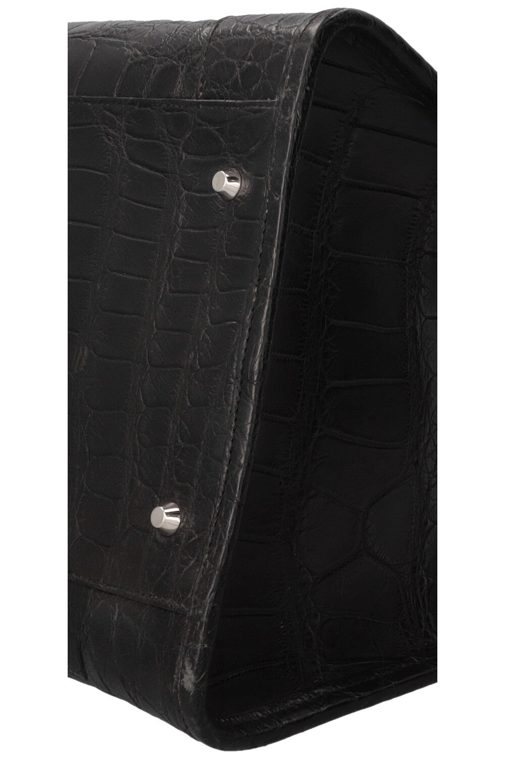 BALENCIAGA City Weekender Bag Alligator Black