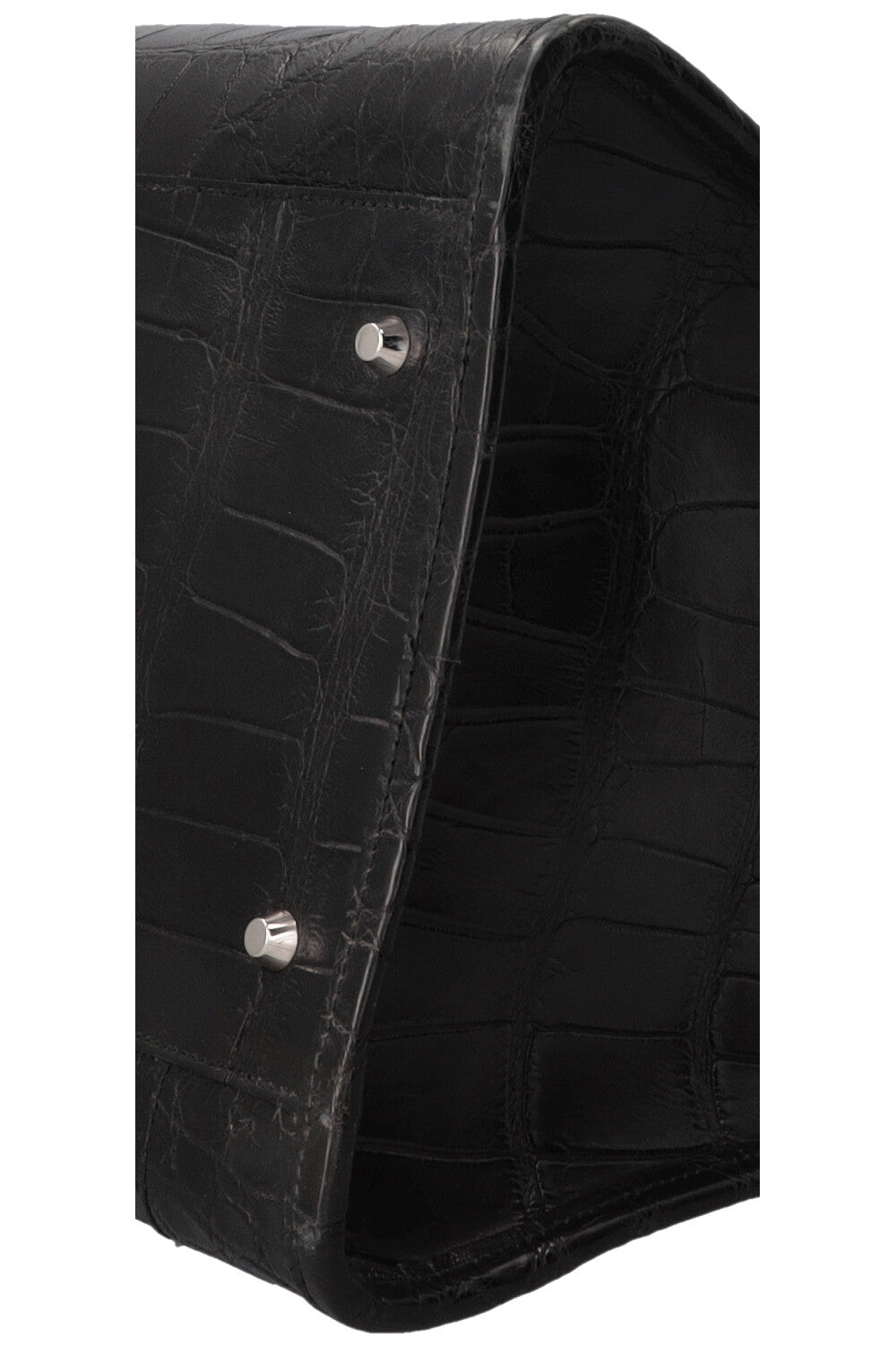BALENCIAGA City Weekender Bag Alligator Black