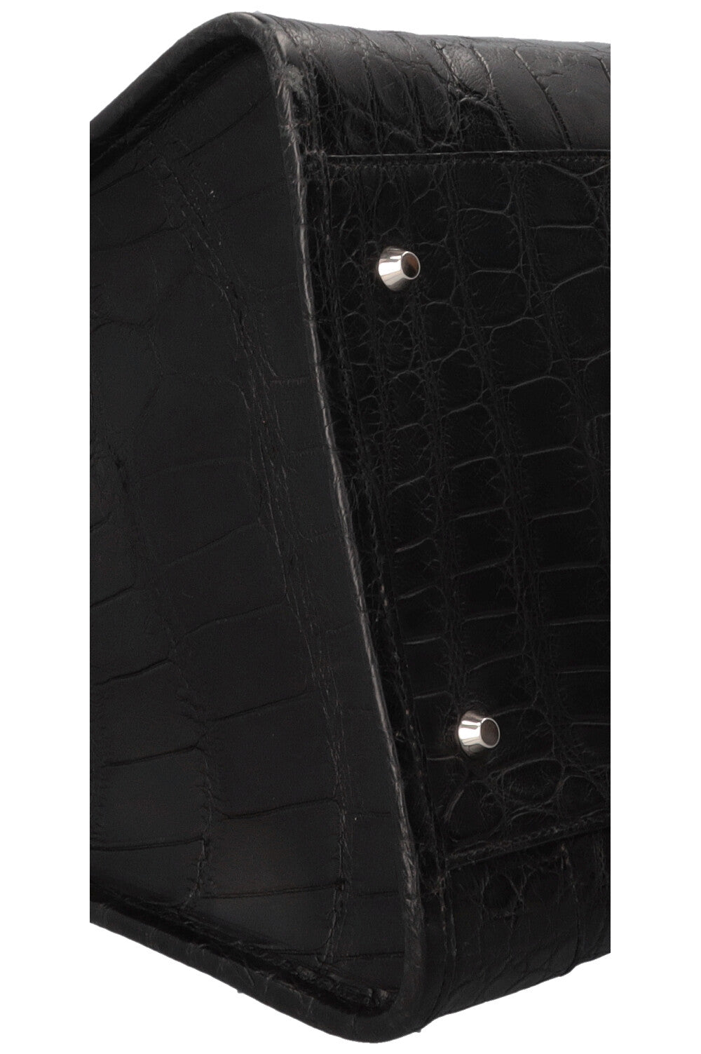 BALENCIAGA City Weekender Bag Alligator Black