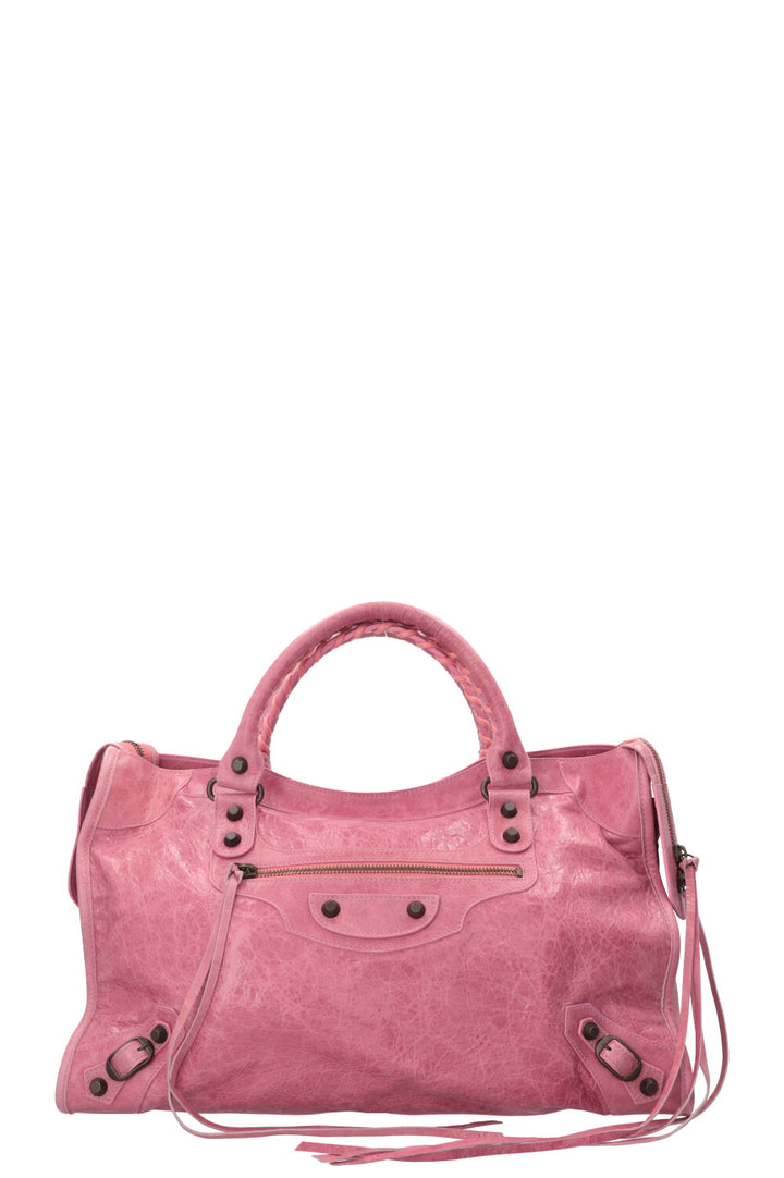 BALENCIAGA Classic City Bag Medium Leather Pink
