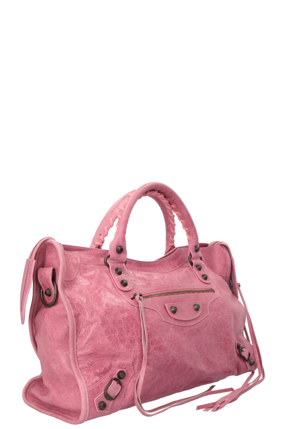 BALENCIAGA Classic City Bag Medium Leather Pink