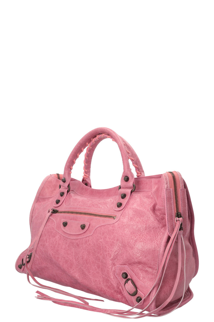 BALENCIAGA Classic City Bag Medium Leather Pink