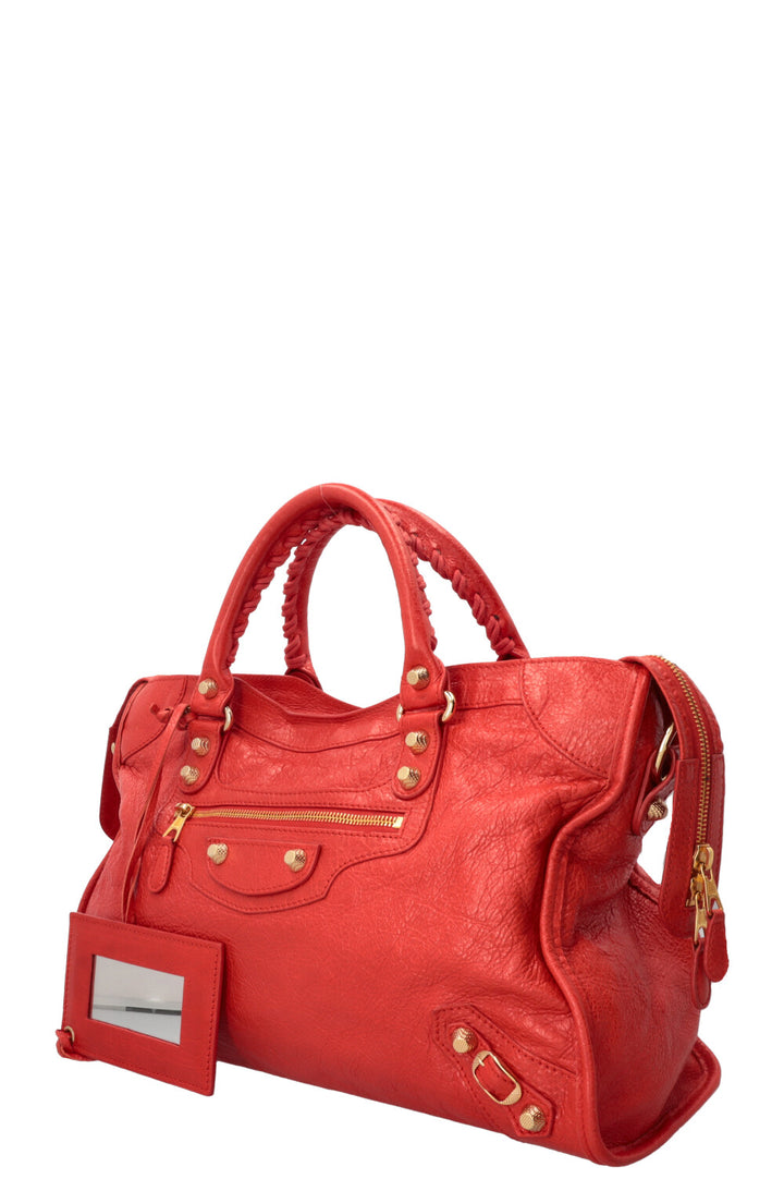 BALENCIAGA Classic City Bag Medium Cuir Orange
