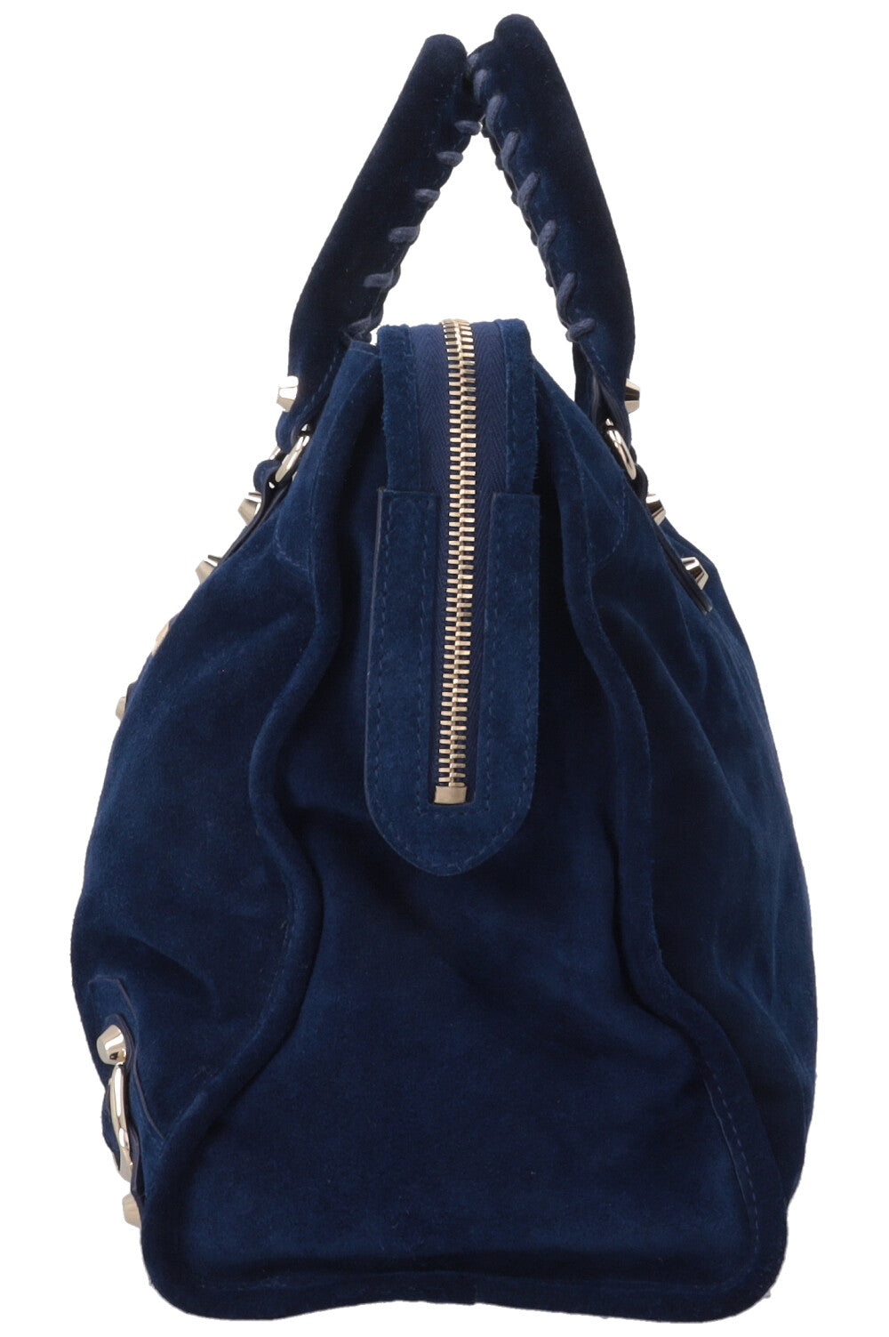 BALENCIAGA Classic City Bag Medium Suede Royal Blue