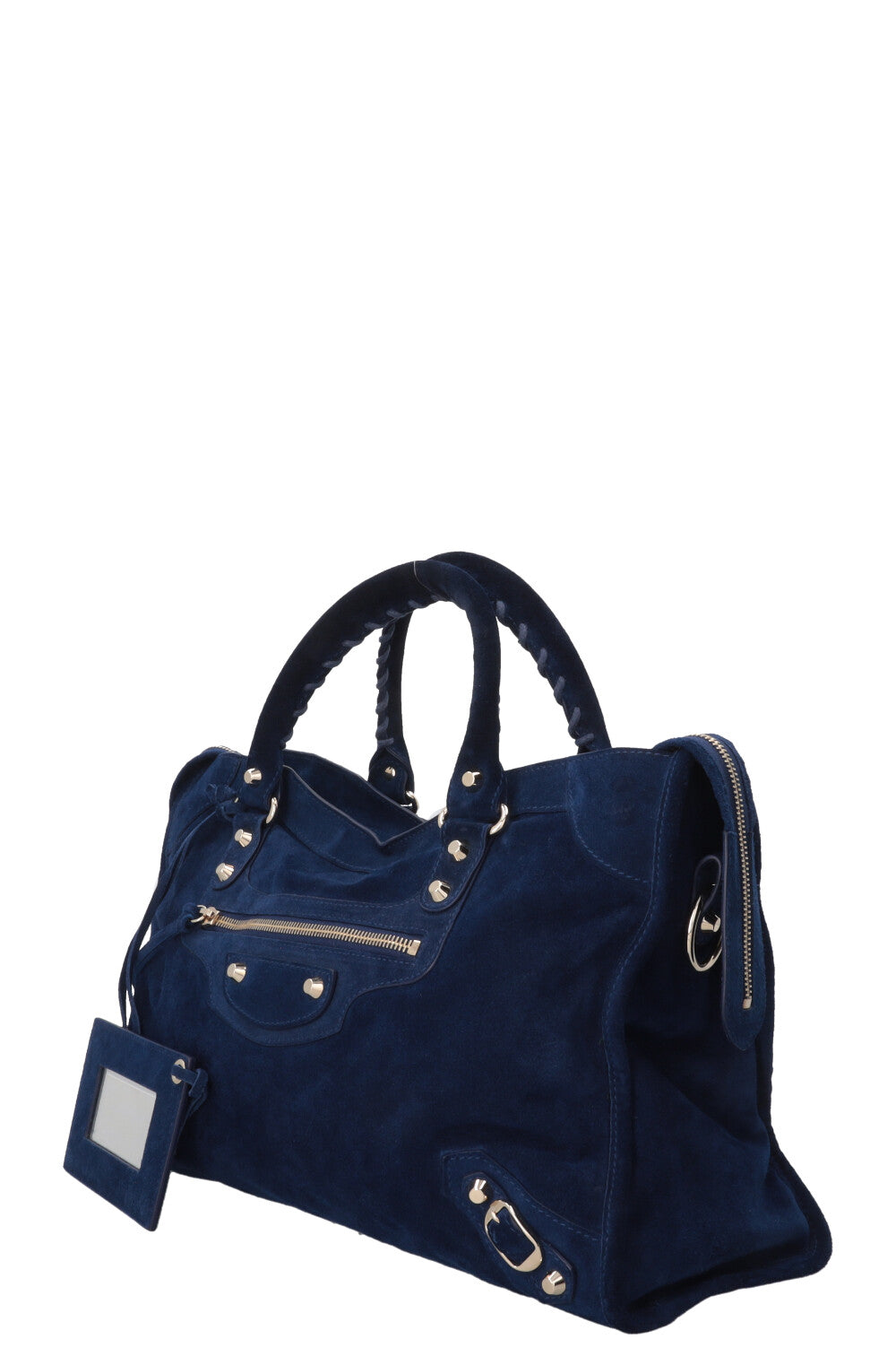 BALENCIAGA Classic City Bag Medium Suede Royal Blue