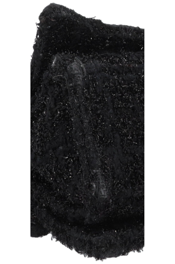 BALENCIAGA Crush Shoulder Bag Small Tweed Black