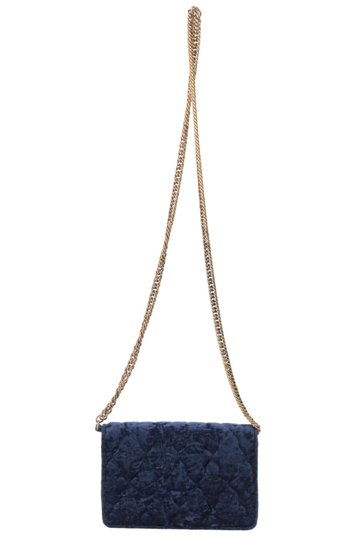 BALENCIAGA Crystal BB WOC Velvet Blue