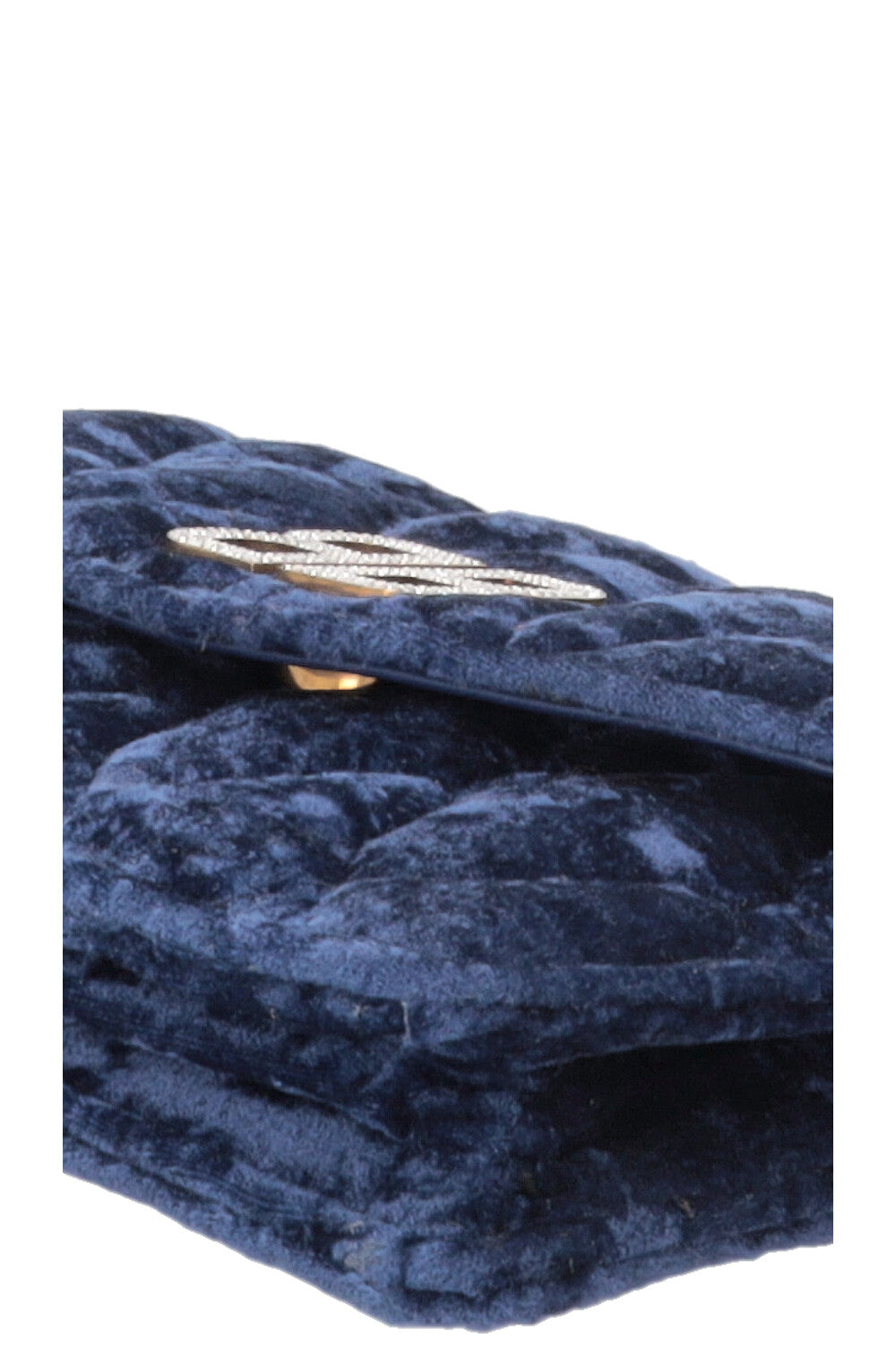 BALENCIAGA Crystal BB WOC Velvet Blue