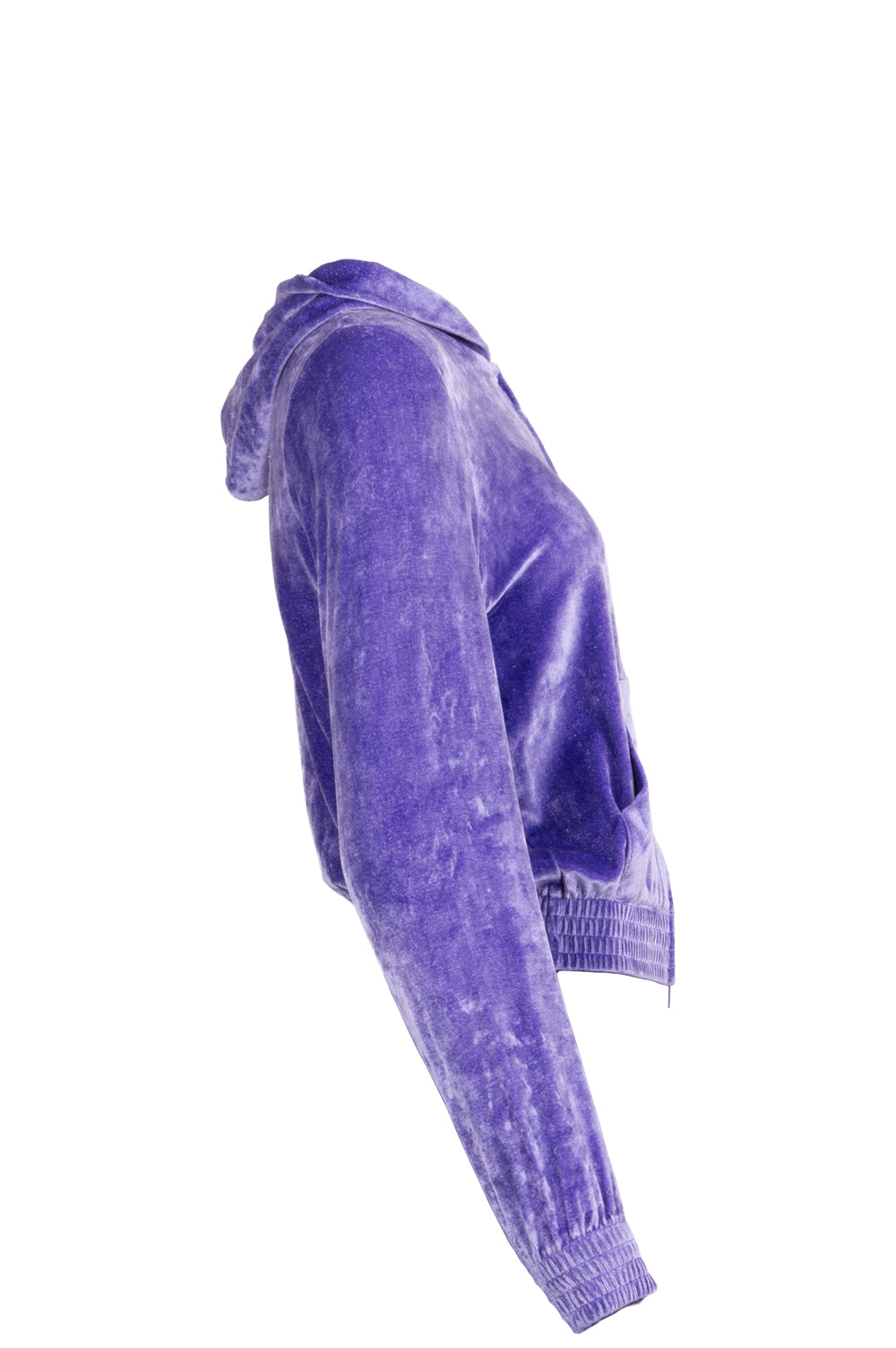 BALENCIAGA Crystal Logo Hooded Zip Jacket Velvet Purple