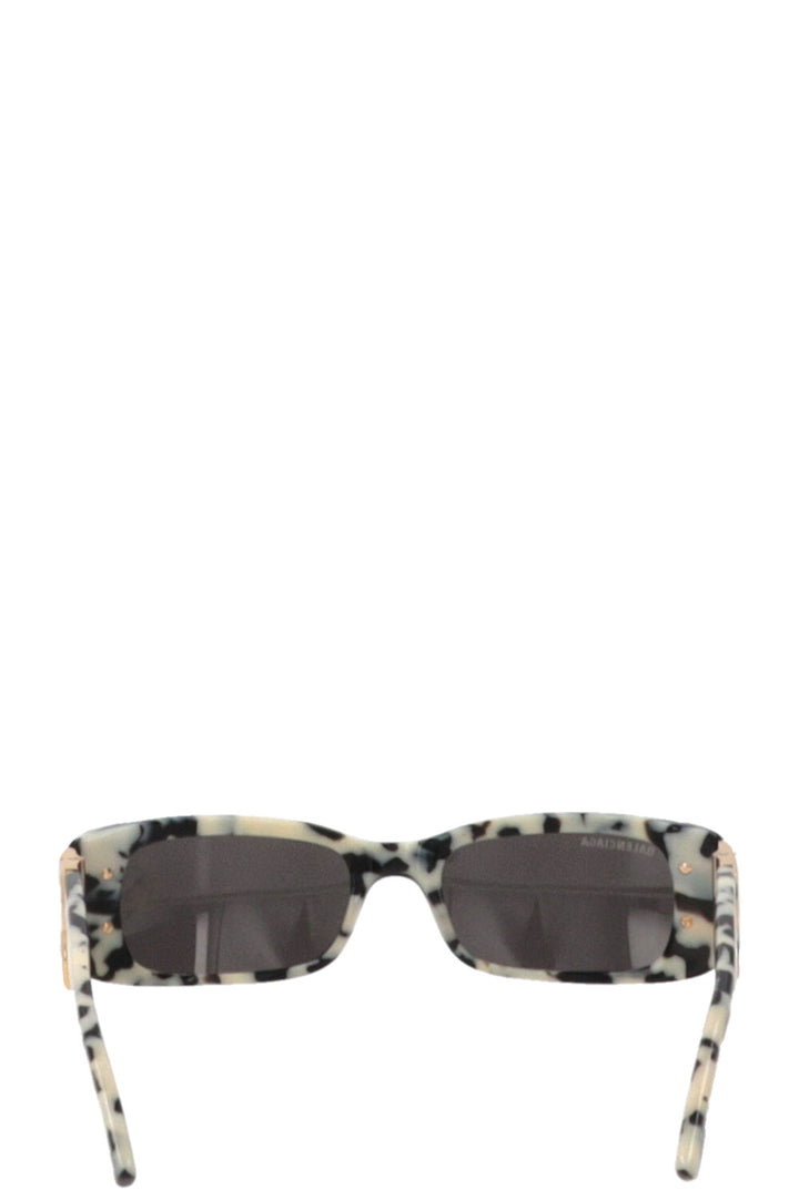 BALENCIAGA Dynasty Rectangle Sunglasses Acetat Black White BB0096S