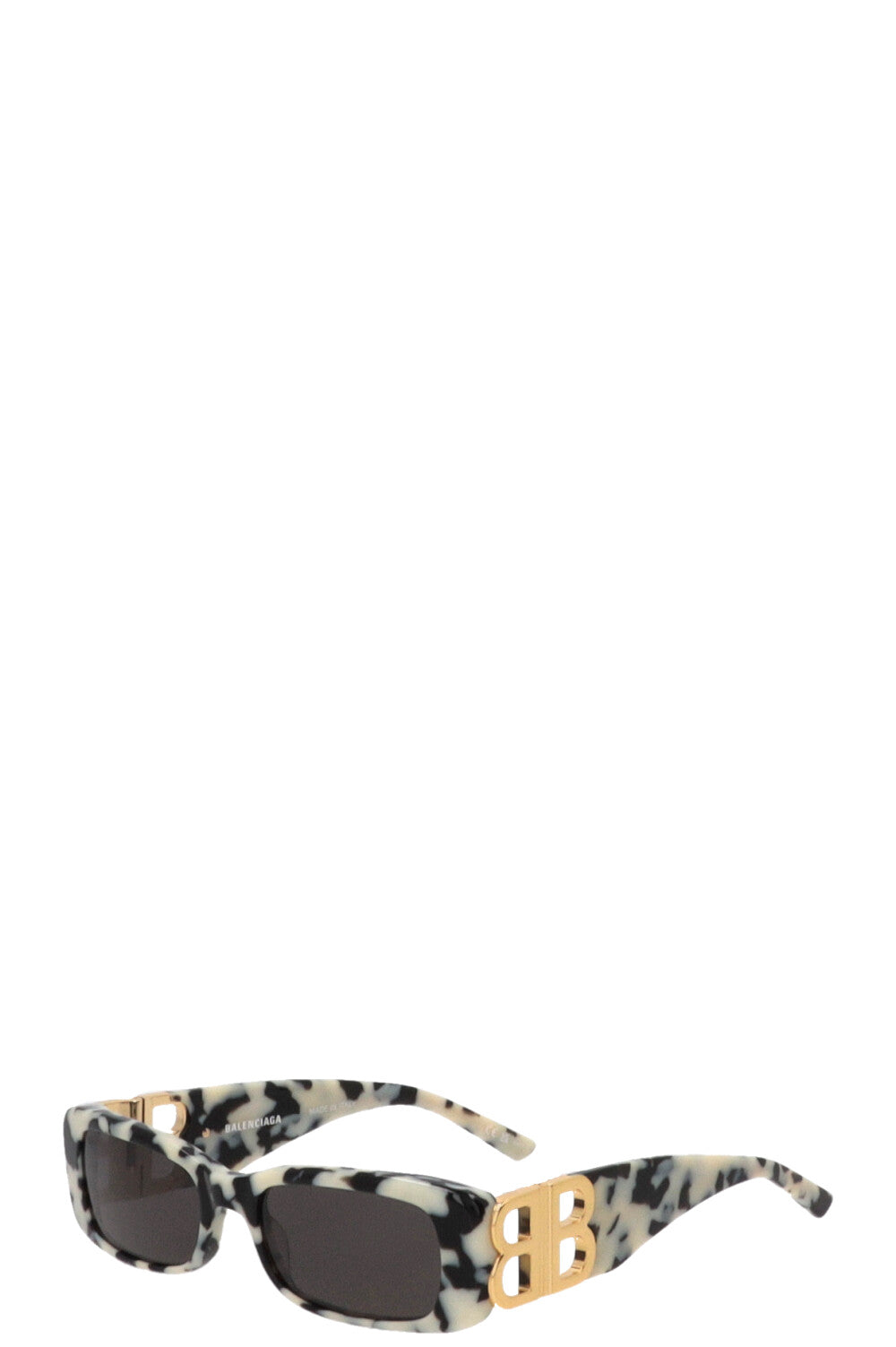 BALENCIAGA Dynasty Rectangle Sunglasses Acetat Black White BB0096S