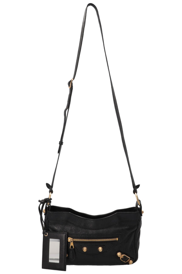 BALENCIAGA Giant 12 Hip Crossbody Bag Leather Black