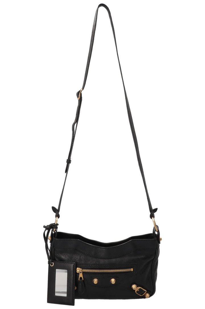 BALENCIAGA Giant 12 Hip Crossbody Bag Leather Black