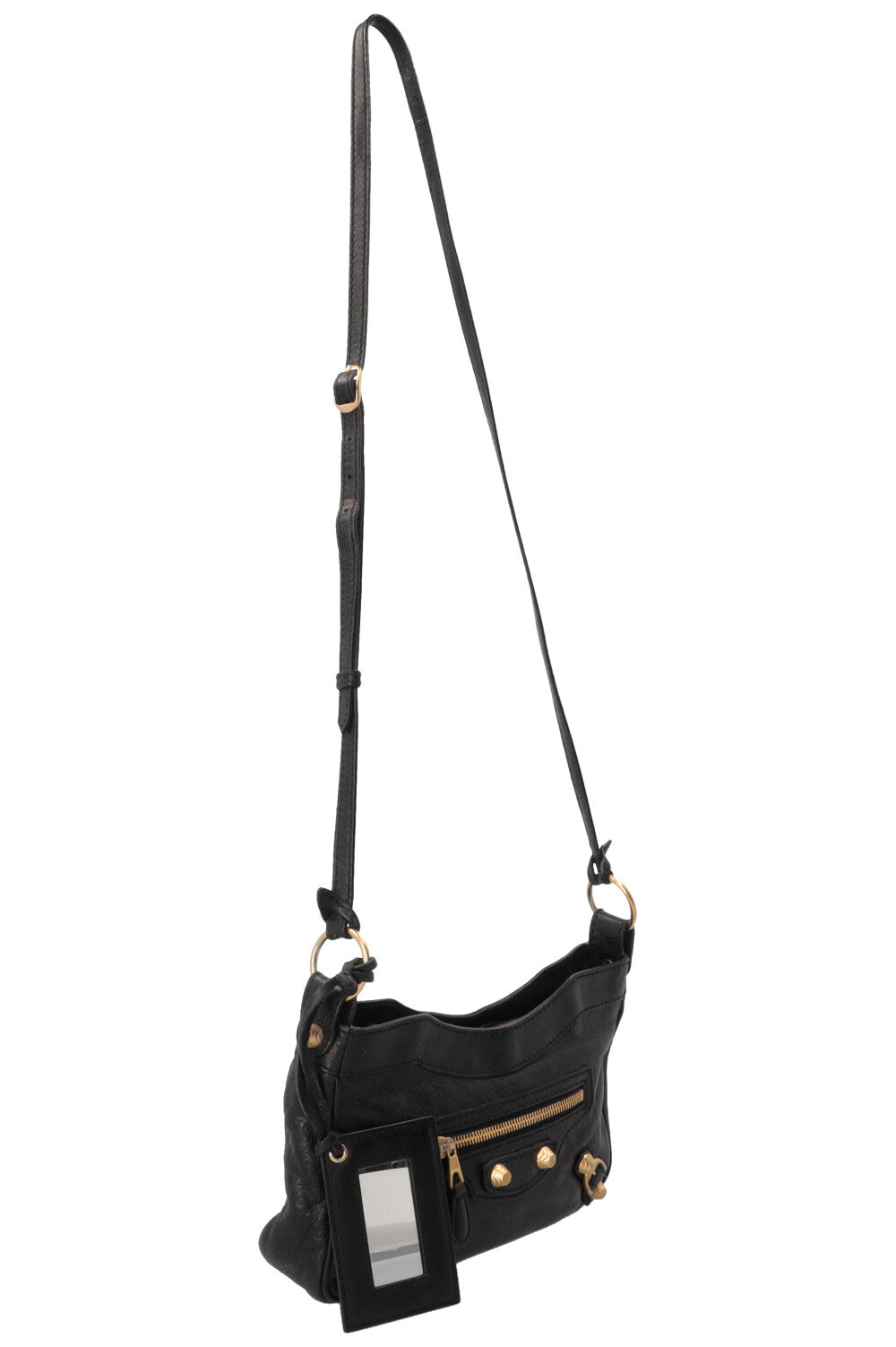 BALENCIAGA Giant 12 Hip Crossbody Bag Leather Black