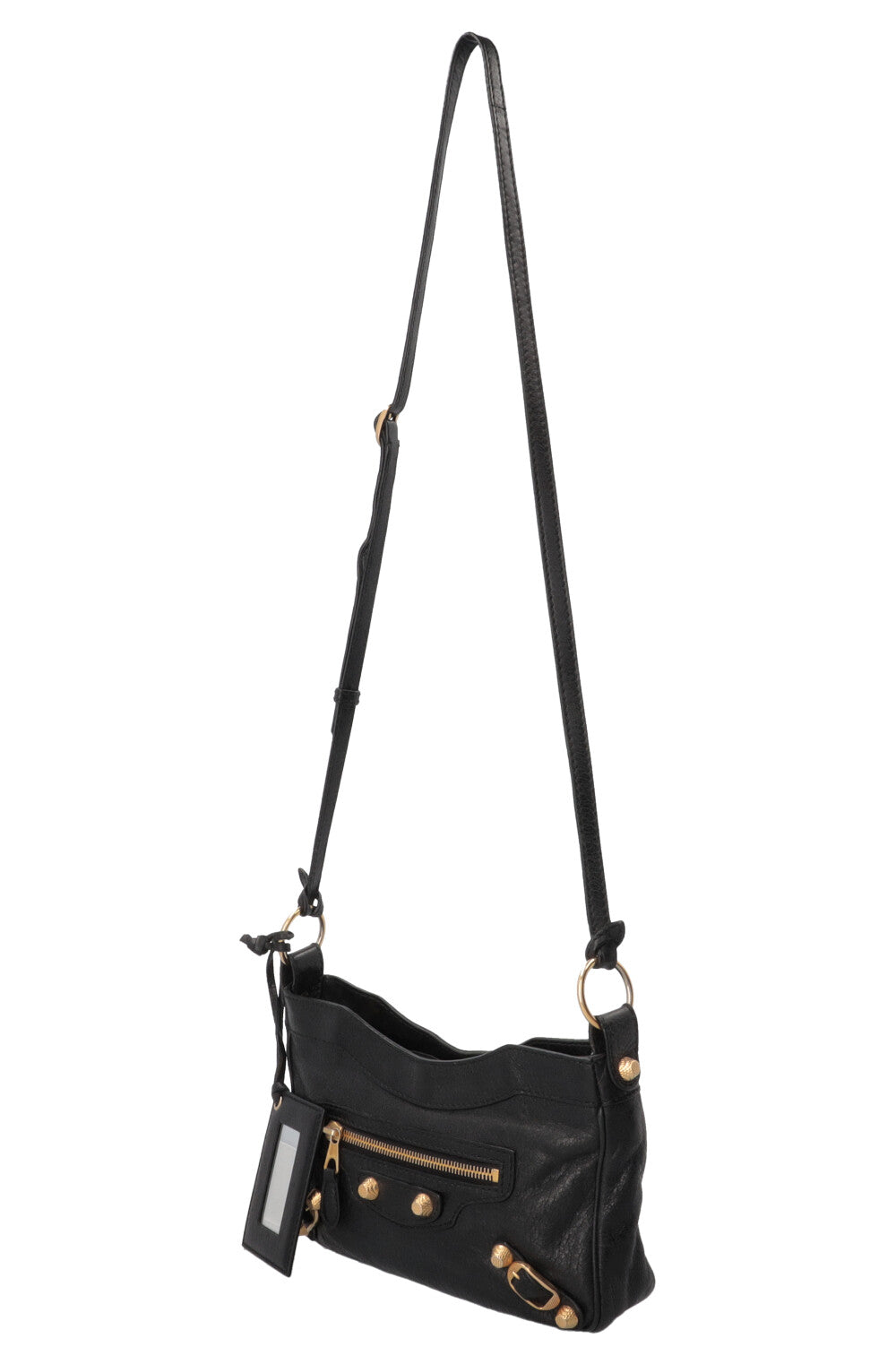 BALENCIAGA Giant 12 Hip Crossbody Bag Leather Black