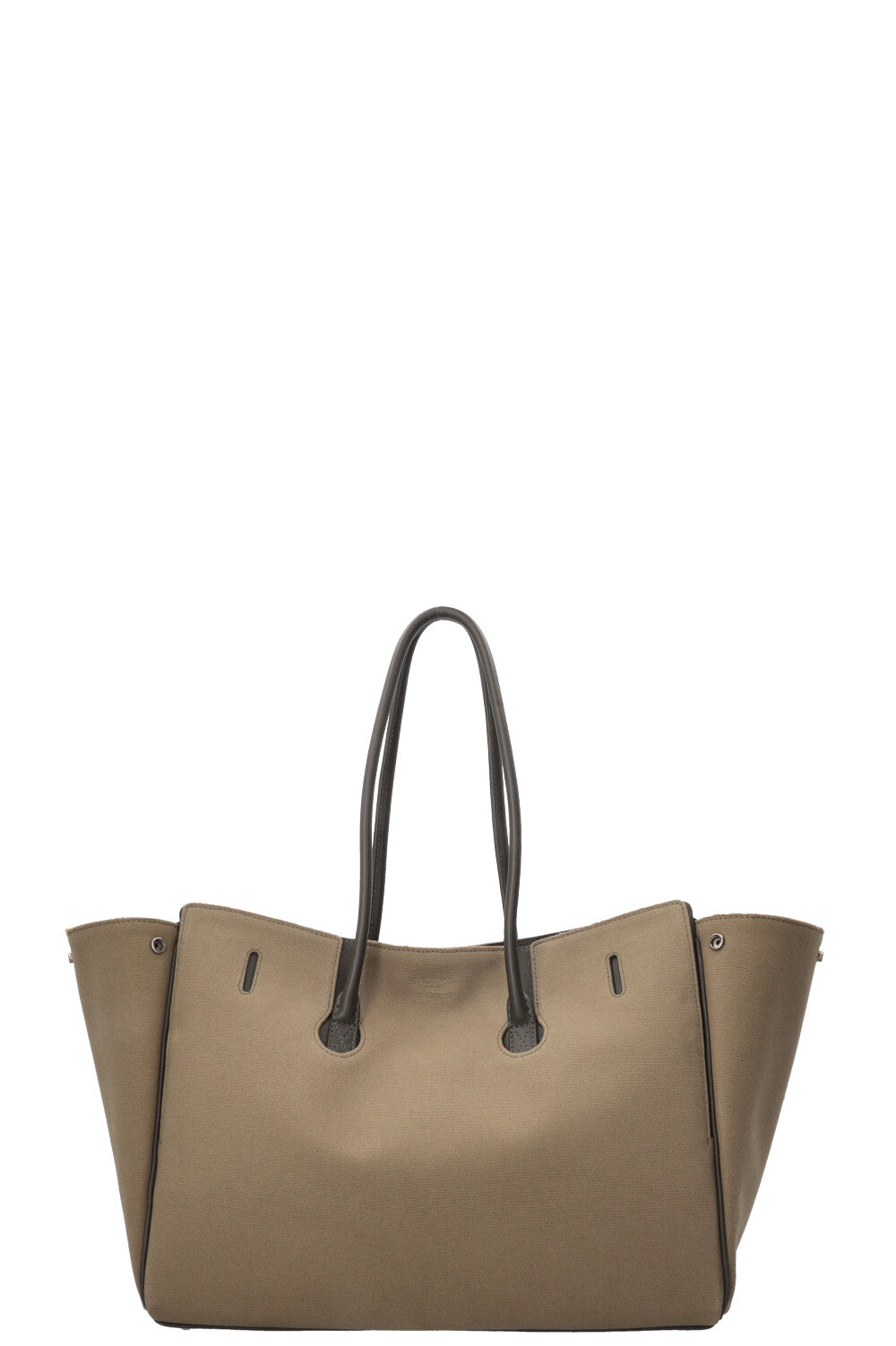BALENCIAGA Medium Bel Air Carry All Bag Canvas Khaki