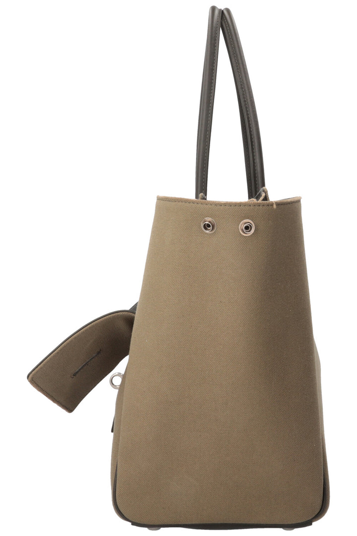 BALENCIAGA Medium Bel Air Carry All Bag Canvas Khaki