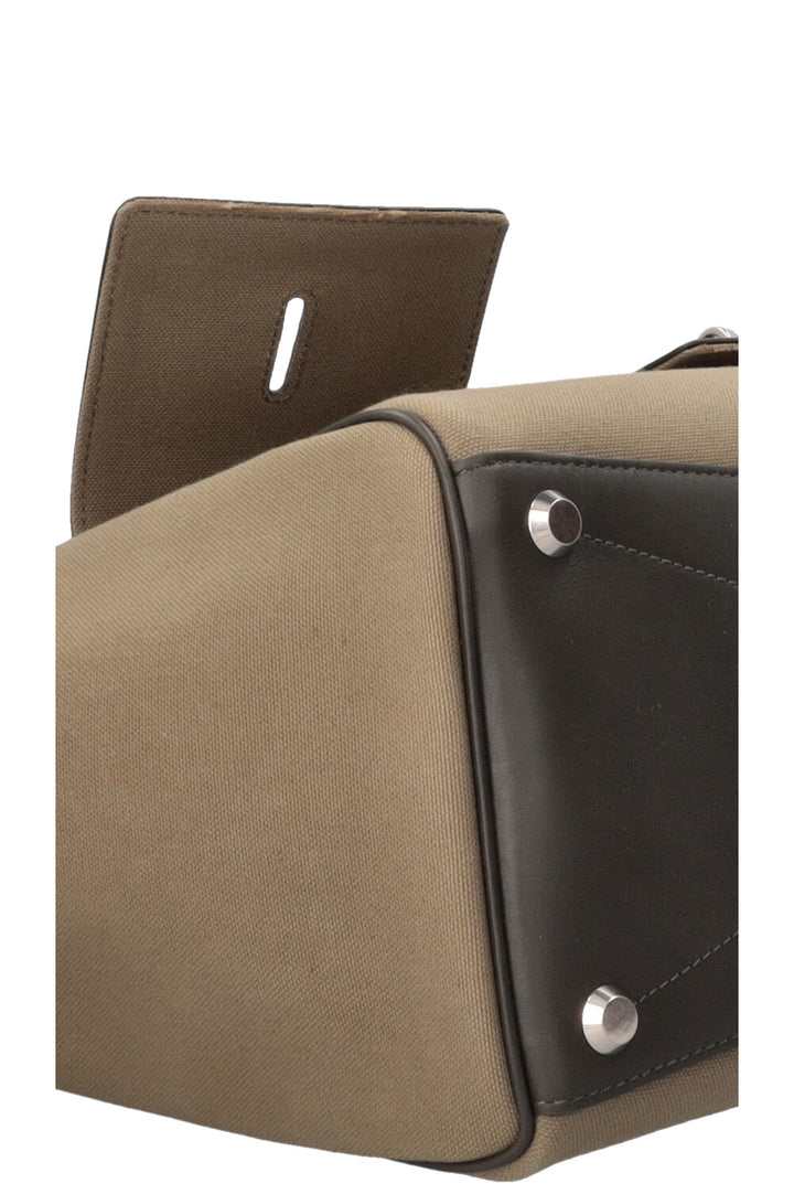 BALENCIAGA Medium Bel Air Carry All Bag Canvas Khaki