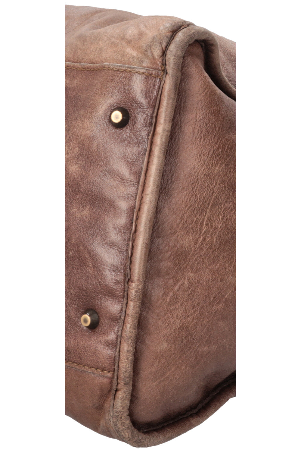 BALENCIAGA Vintage Motocross Classic Weekender Cuir Marron